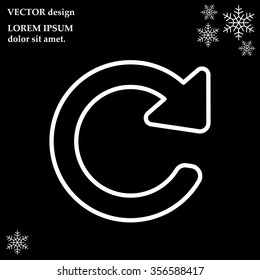 reload line icon in flat style. Refresh symbol