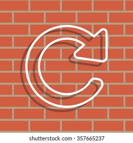 reload line icon in flat style. Refresh symbol