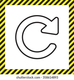 reload line icon in flat style. Refresh symbol