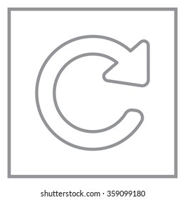 reload line icon in flat style. Refresh symbol