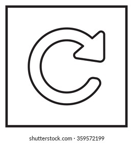 reload line icon in flat style. Refresh symbol