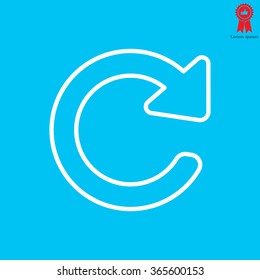 reload line icon in flat style. Refresh symbol