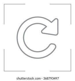 reload line icon in flat style. Refresh symbol