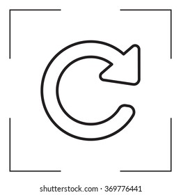 reload line icon in flat style. Refresh symbol