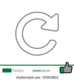 reload line icon in flat style. Refresh symbol