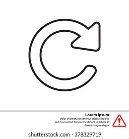 reload line icon in flat style. Refresh symbol