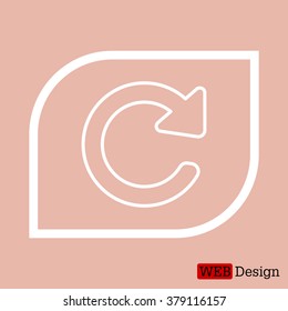 reload line icon in flat style. Refresh symbol