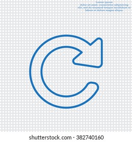 reload line icon in flat style. Refresh symbol