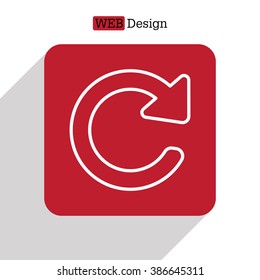 reload line icon in flat style. Refresh symbol