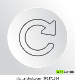 reload line icon in flat style. Refresh symbol