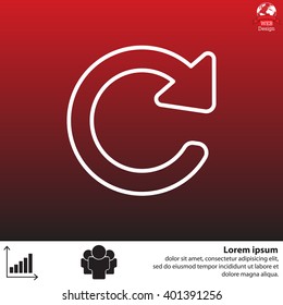 reload line icon in flat style. Refresh symbol