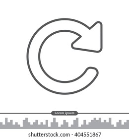 reload line icon in flat style. Refresh symbol