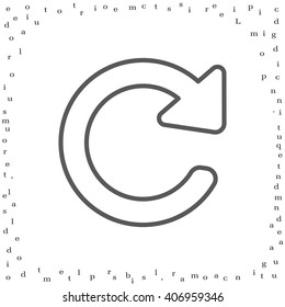 reload line icon in flat style. Refresh symbol