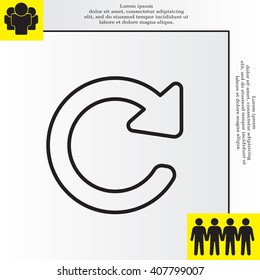 reload line icon in flat style. Refresh symbol