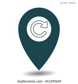 reload line icon in flat style. Refresh symbol