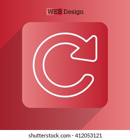 reload line icon in flat style. Refresh symbol