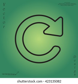 reload line icon in flat style. Refresh symbol