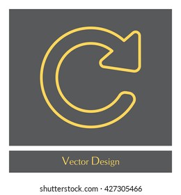 reload line icon in flat style. Refresh symbol