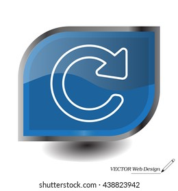 reload line icon in flat style. Refresh symbol