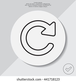 reload line icon in flat style. Refresh symbol
