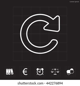 reload line icon in flat style. Refresh symbol