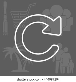 reload line icon in flat style. Refresh symbol