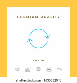 Reload - line icon. Graphic elements for your design