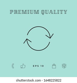 Reload - line icon. Graphic elements for your design
