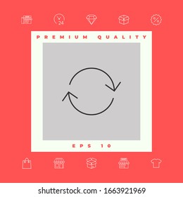 Reload - line icon. Graphic elements for your design