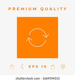 Reload - line icon. Graphic elements for your design