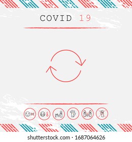 Reload - line icon. Graphic elements for your design