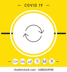 Volver a cargar - icono de línea. Elementos gráficos para el diseño