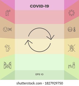 Reload - line icon. Graphic elements for your design