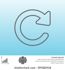 reload line icon in linear style. Refresh symbol