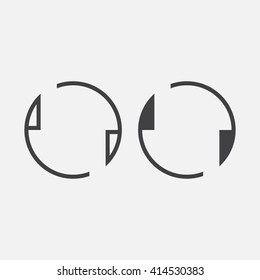 reload line icon, outline and solid vector illustration, linear pictogram isolated on gray