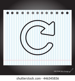 reload line icon. Refresh symbol