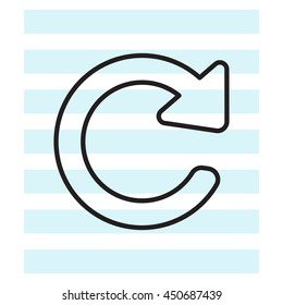 reload line icon. Refresh symbol