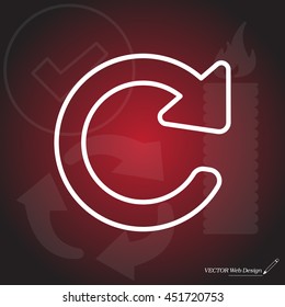 reload line icon. Refresh symbol