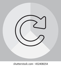 reload line icon. Refresh symbol