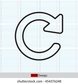 reload line icon. Refresh symbol