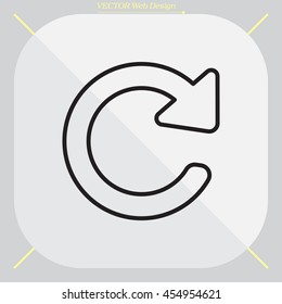 reload line icon. Refresh symbol