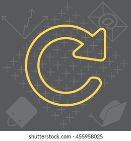 reload line icon. Refresh symbol