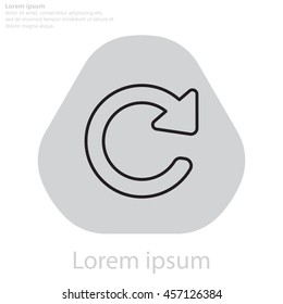 reload line icon. Refresh symbol