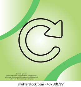 reload line icon. Refresh symbol