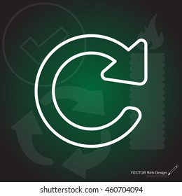 reload line icon. Refresh symbol