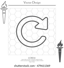 reload line icon. Refresh symbol