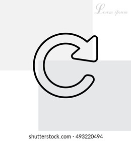 reload line icon. Refresh symbol
