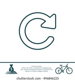 reload line icon. Refresh symbol