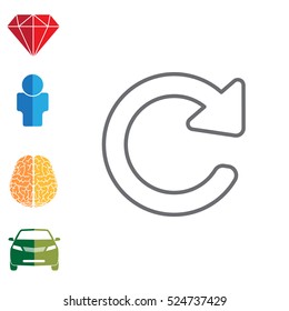 reload line icon. Refresh symbol