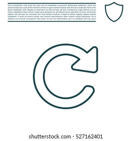 reload line icon. Refresh symbol